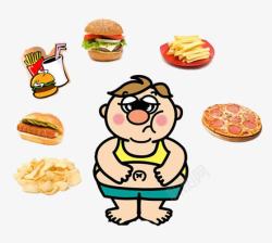 肥胖患者饮食不均素材