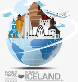 冰岛旅游装饰冰岛景点建筑高清图片