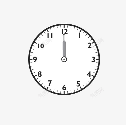 时钟图标png_新图网 https://ixintu.com 12点 免抠 圆形 简单 黑色