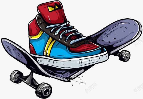 涂鸦青春png免抠素材_新图网 https://ixintu.com 个性 时尚 涂鸦主题 艺术 轮滑 运动 鞋子