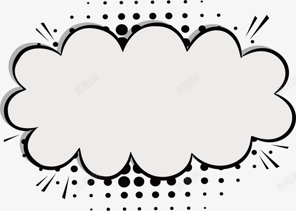 灰色云朵爆炸贴矢量图eps免抠素材_新图网 https://ixintu.com 云朵 促销贴纸 灰色 爆炸贴 矢量素材 矢量图