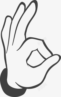 手指PNG图卡通OK手势图标高清图片