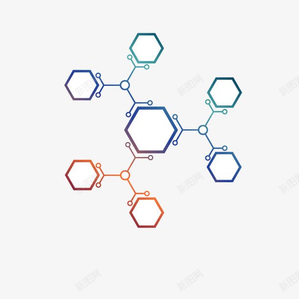 分子六边形png免抠素材_新图网 https://ixintu.com 六边形 分子 分子元素 分子示意图 分子结构