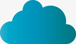 云魔方logo蓝色云朵图标高清图片