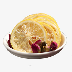 冻干柠檬茶产品实物玫瑰花冻干柠檬片高清图片