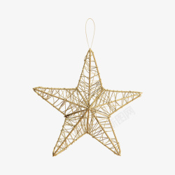 圣诞实物装饰镂空星星素材