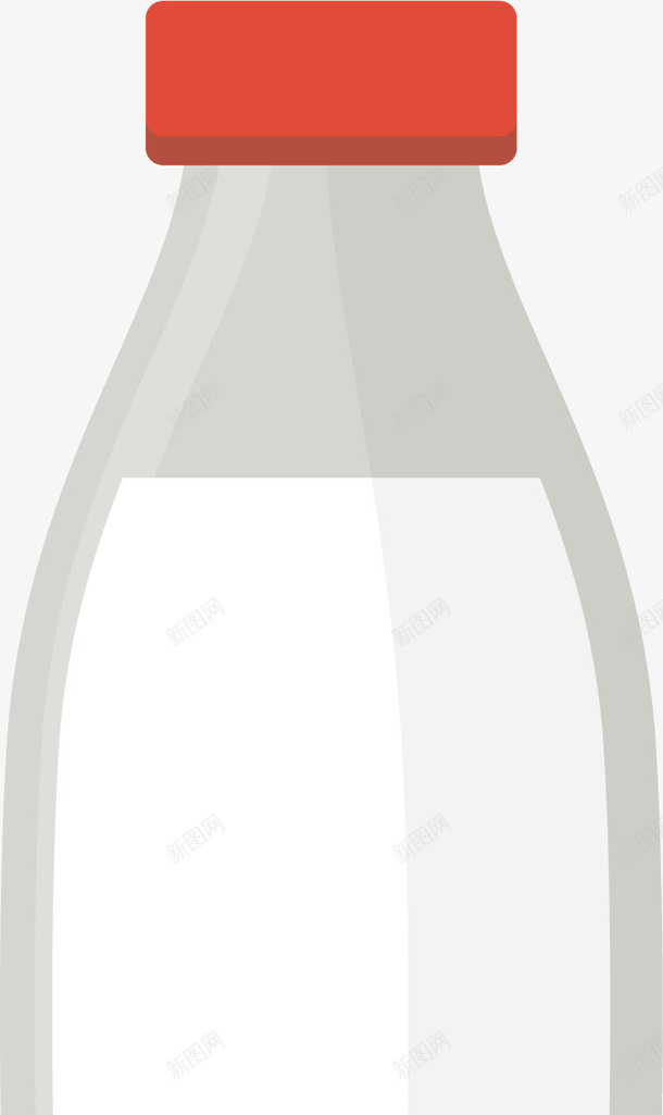 可爱透明瓶子卡通插画png免抠素材_新图网 https://ixintu.com 卡通插画 可爱 液体 瓶子 红色瓶盖 设计 透明