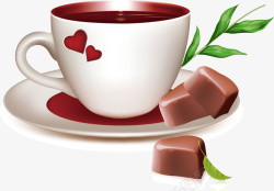 红糖茶杯卡通红糖姜茶元素高清图片