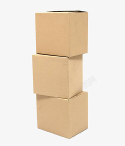 褐色纸板纸盒堆积的货箱高清图片