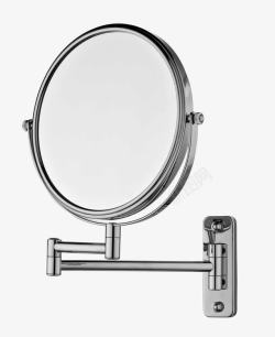 圆形五金挂件图案浴室化妆镜子高清图片