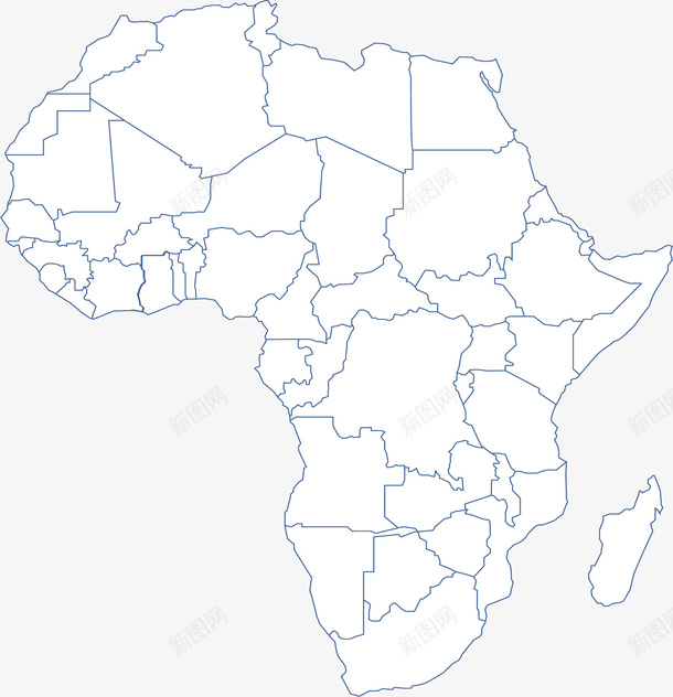 灰白色的非洲地图矢量图ai免抠素材_新图网 https://ixintu.com 地图 灰白色 矢量png 简约地图 非洲 非洲地图 矢量图