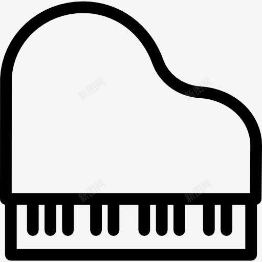 钢琴图标png_新图网 https://ixintu.com 乐队 古典乐器 钥匙 音乐