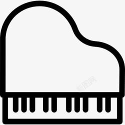 古典钥匙钢琴图标高清图片