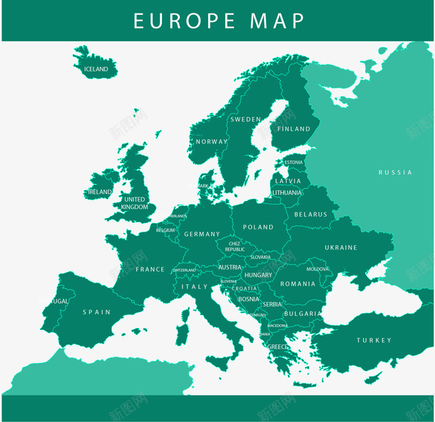 绿色欧洲城市地图png图片免费下载 素材7nqwppvjk 新图网