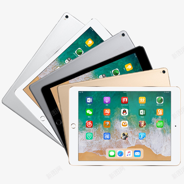 iPadAir多色展示psd免抠素材_新图网 https://ixintu.com Air Apple iPad 升级款 多彩 多色 平板电脑 苹果 苹果air 超薄