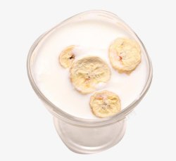 矢量香蕉干牛奶里的香蕉干高清图片