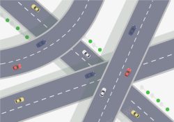 交通公路交错的高速公路高清图片