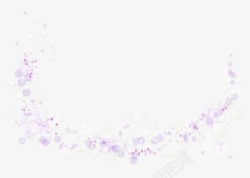 紫色半圆免抠半圆形花环高清图片
