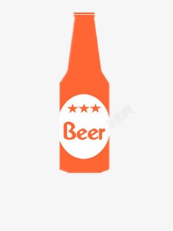 橙色啤酒啤酒瓶高清图片