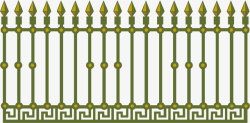 装饰栏杆绿色的古风装饰栏杆矢量图高清图片