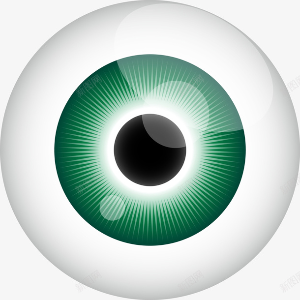 全国爱眼日一个眼球png免抠素材_新图网 https://ixintu.com 一个眼珠 一个眼球 保护眼睛 全国爱眼日 爱护眼睛 绿色瞳孔