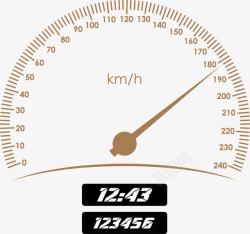 计数表汽车时尚时速表里程表图标高清图片