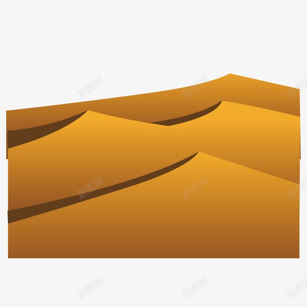 金黄色的流沙png免抠素材_新图网 https://ixintu.com 手绘 沙漠 流沙