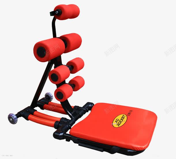红色健身器材png免抠素材_新图网 https://ixintu.com 室内健身 肌肉锻炼 腹肌 设备