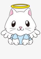 天使小猫png免抠素材_新图网 https://ixintu.com 动物 卖萌小猫 卡通 可爱 天使 天使与魔鬼 天使光圈 手绘 白色小猫 翅膀