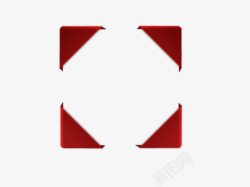 方形红色红色方形边饰高清图片