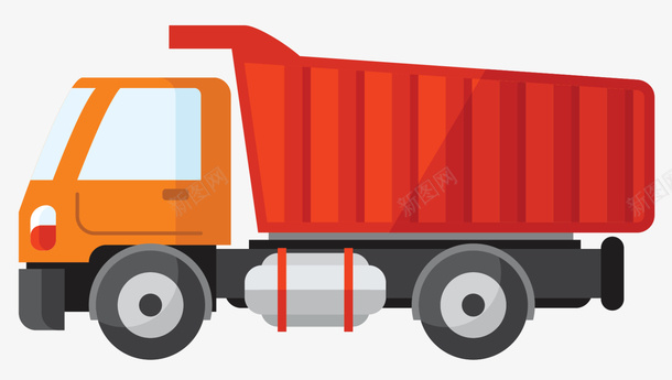 大型装载柴油卡车png免抠素材_新图网 https://ixintu.com 卡通卡车 大型 大容量卡车 柴油卡车 装载卡车 重型卡车