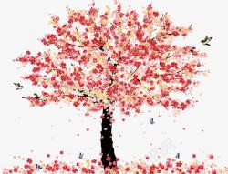 矢量招财树盛放的梅花高清图片