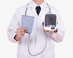 检测血压手拿血压计的医生高清图片