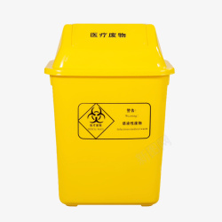 黄色医疗废弃物回收桶素材