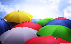 彩色雨伞彩色重叠雨伞海报背景高清图片