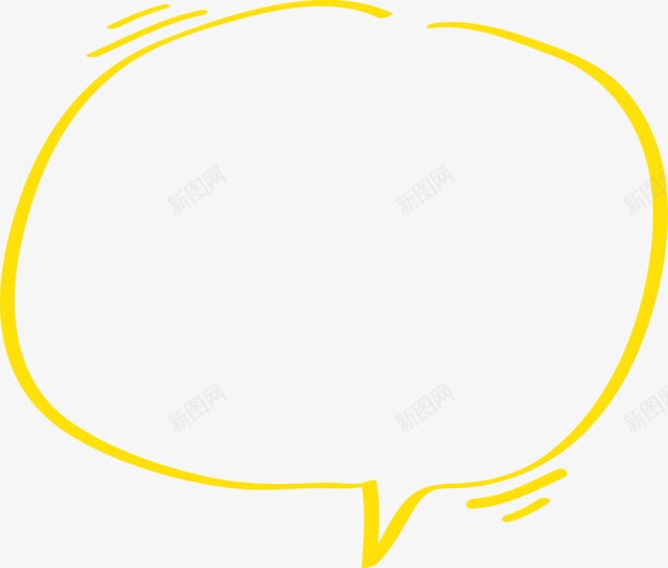 黄色手绘圆形气泡png免抠素材_新图网 https://ixintu.com 圆形气泡 手绘对话框 手绘气泡 气泡 矢量png 黄色气泡