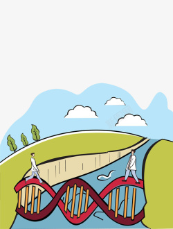 DNA桥梁插图素材
