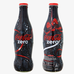 瓶身可口可乐黑色创意酷炫图案瓶身高清图片