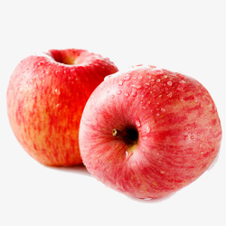 红浆果两个烟台红富士苹果高清图片
