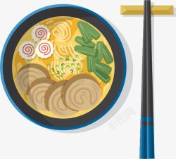 中国拉面卡通日式料理拉面高清图片
