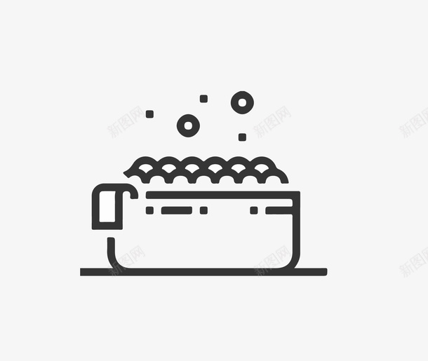 洗澡盆矢量图图标ai_新图网 https://ixintu.com icon 图标 气泡 气泡饮 泡泡 洗澡 浴缸 矢量图