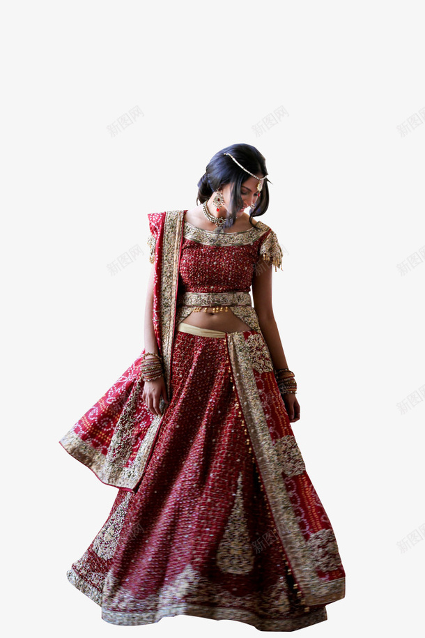 美丽的印度女孩png免抠素材_新图网 https://ixintu.com 印度 印度名族服饰 印度女人 印度女孩