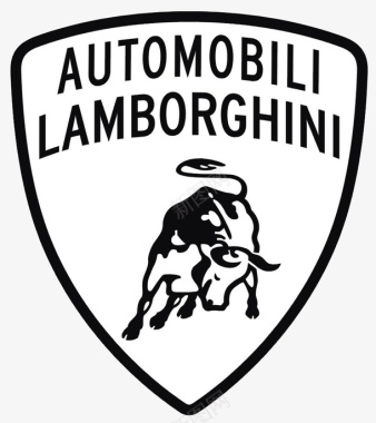 兰博基尼黑白logo图标图标