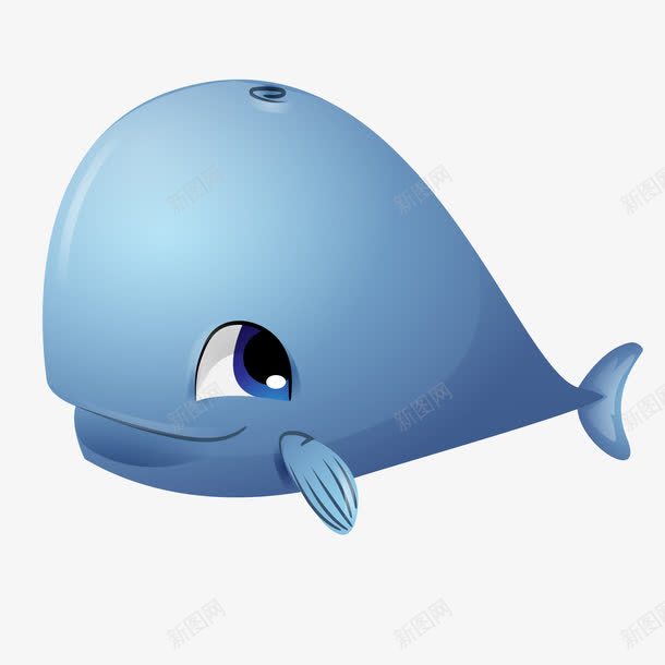 卡通可爱巨大蓝色鲸鱼矢量图ai免抠素材_新图网 https://ixintu.com 卡通的鲸鱼 可爱的鲸鱼 巨大的鲸鱼 矢量的动物 蓝色的鲸鱼 矢量图