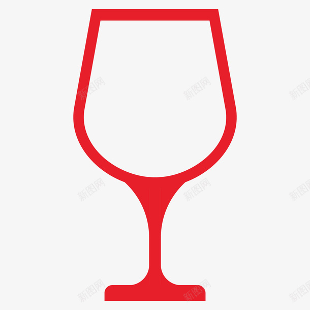 红色玻璃酒杯插画png免抠素材_新图网 https://ixintu.com 容器 杯子 玻璃杯 红色玻璃酒杯插画 红酒杯 高脚杯