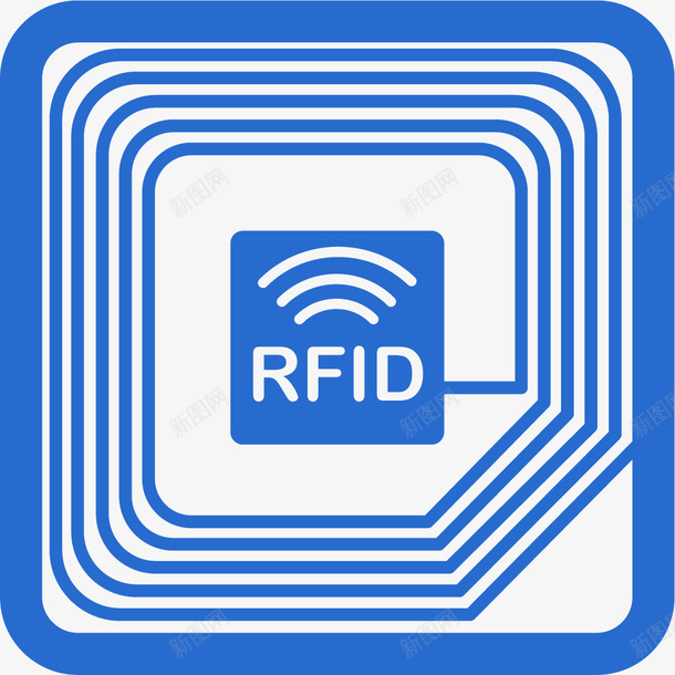 蓝色圆角卡通风格射频png免抠素材_新图网 https://ixintu.com RFID 卡通射频 卡通风格 射频识别 蓝色圆角 高级技术