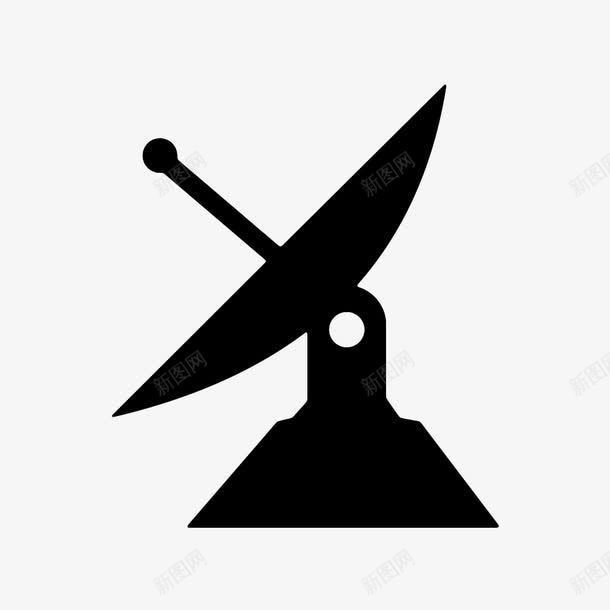 黑色手绘雷达接收器图标png_新图网 https://ixintu.com 信号 手绘 接收器 雷达 雷达信号 黑色