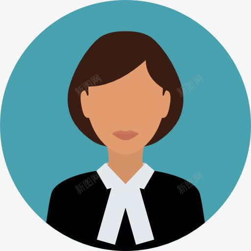 法官图标png_新图网 https://ixintu.com 公正 头像 女生西装 工作 律师 法官 用户 职业 职业和工作
