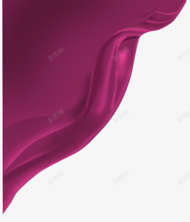 紫色丝绸png免抠素材_新图网 https://ixintu.com 丝绸 紫色 飘带