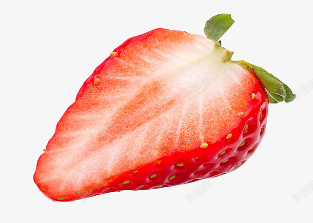 半边草莓png免抠素材_新图网 https://ixintu.com 一半 水果 红色 草莓